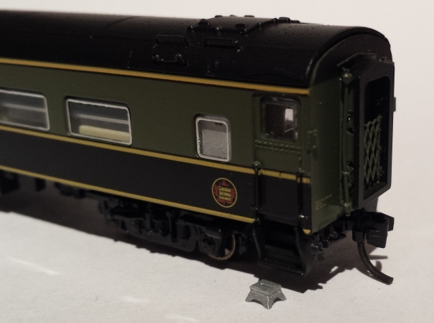 Passenger Stepping Boxes N scale X 10 in Clear Ultra Fine Detail Plastic