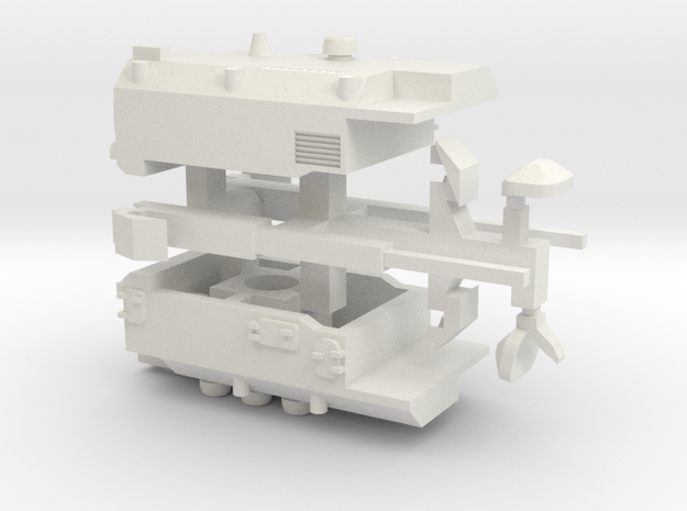 1 to 285 scale M4 C2 Cabin for MLRS M270 Chassis in White Natural Versatile Plastic