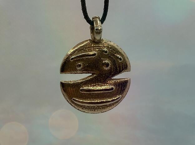 Amulet - misty in Polished Bronzed-Silver Steel