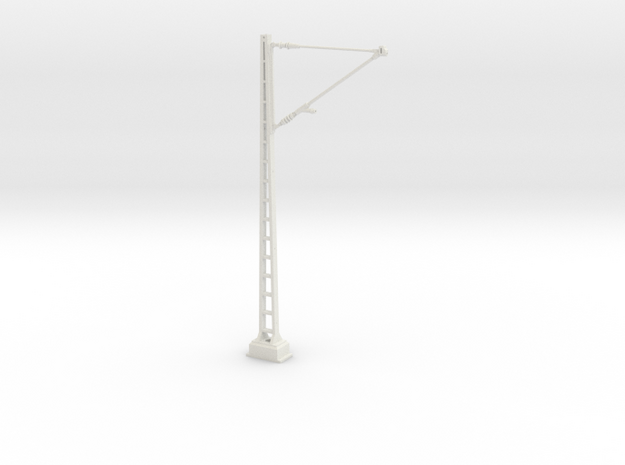 Catenary mast with arm 95 mm - Gauge 1 (1:32) in White Natural Versatile Plastic