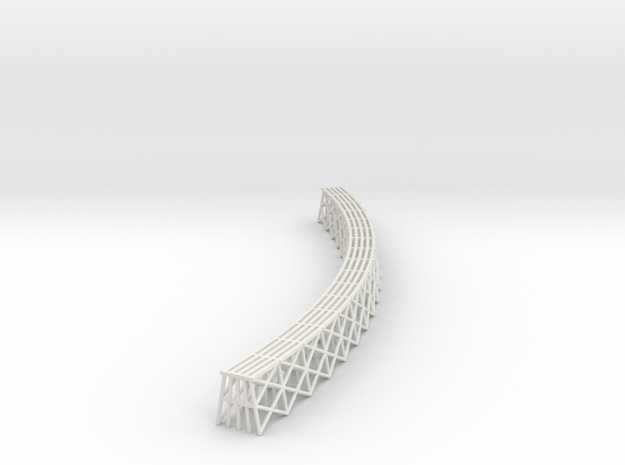Curved Trestle - 270mm - Zscale in White Natural Versatile Plastic