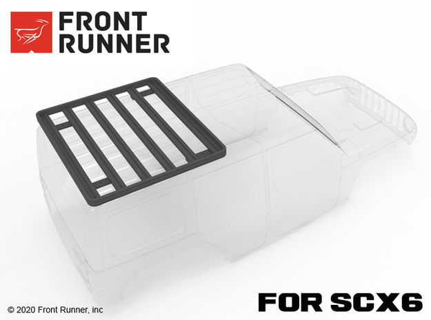 KCCX6016 SCX6 Front Runner rear rack in Black Natural Versatile Plastic