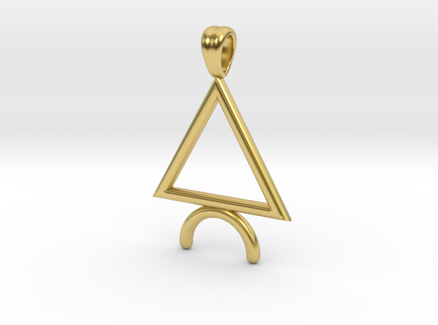 Symbolic 04 [pendant] in Polished Brass