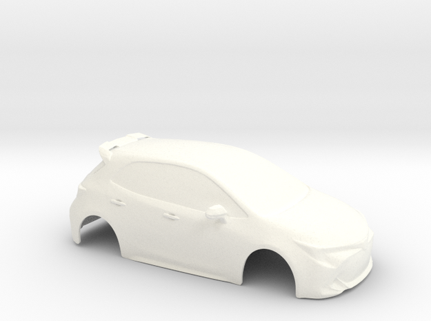 Corolla Hatchback 2019+ (98mm Wheelbase) in White Processed Versatile Plastic: 1:28