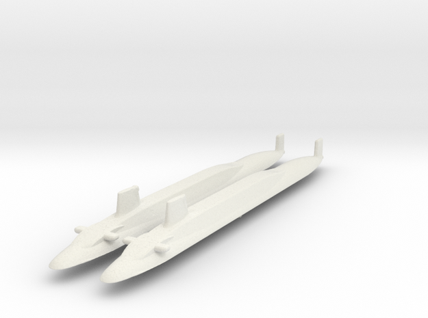 HMS Vanguard S28 waterline in White Natural Versatile Plastic: 1:2400