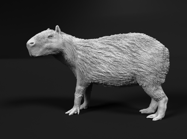 Capybara 1:9 Standing Female in White Natural Versatile Plastic