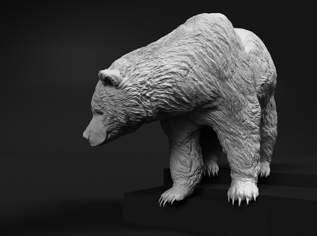 Grizzly Bear 1:16 Female standing in waterfall in White Natural Versatile Plastic
