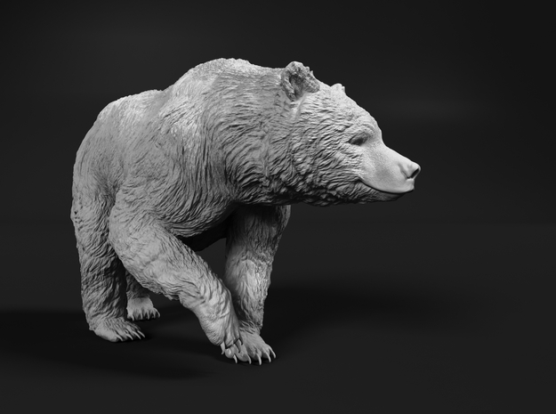 Grizzly Bear 1:9 Walking Female in White Natural Versatile Plastic