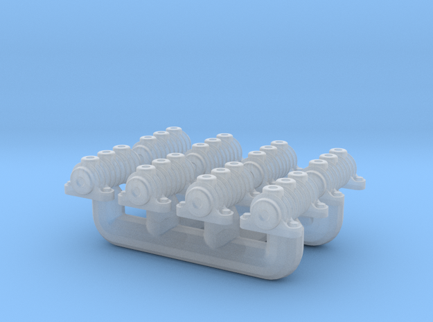 1/25 Finned Fuel Blocks, 3-port in Smooth Fine Detail Plastic