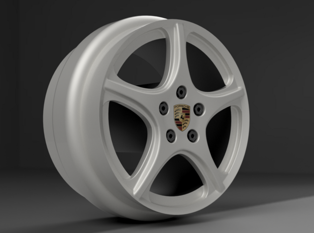 1/64 scale Porsche Carrera 997 wheels 9mm Dia in Smoothest Fine Detail Plastic
