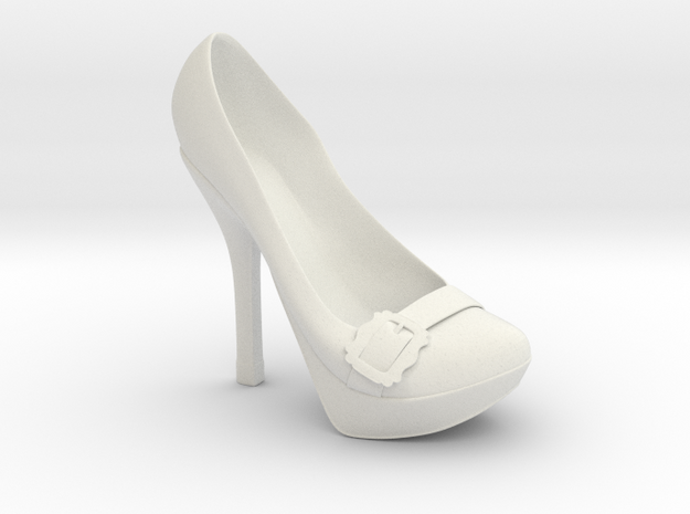 Right Jolie Toestrap High Heel in White Natural Versatile Plastic