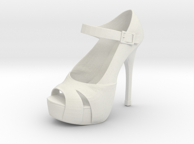 Left Ally High Heel in White Natural Versatile Plastic