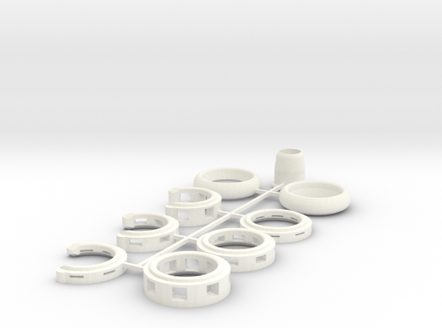 [Item E-27] LARGE - MMF: Basic (SET in white) in White Processed Versatile Plastic