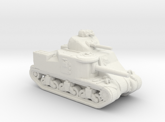 ARVN M3 Lee medium tank white plastic 1:160 scale in White Natural Versatile Plastic