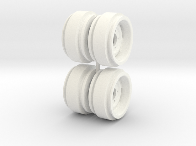 1/12 Roc Hobby Willys Steelies set in White Processed Versatile Plastic