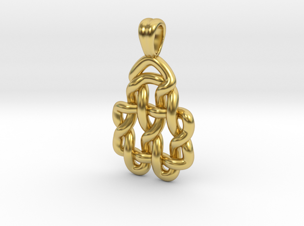 Small knot [pendant] in Polished Brass