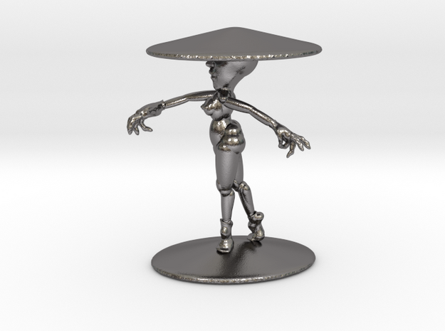Girl With Hat 4''  in Polished Nickel Steel