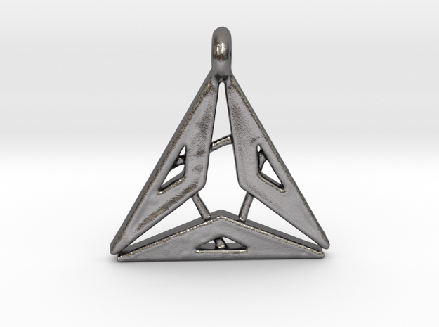 Triangle Pendant in Polished Nickel Steel