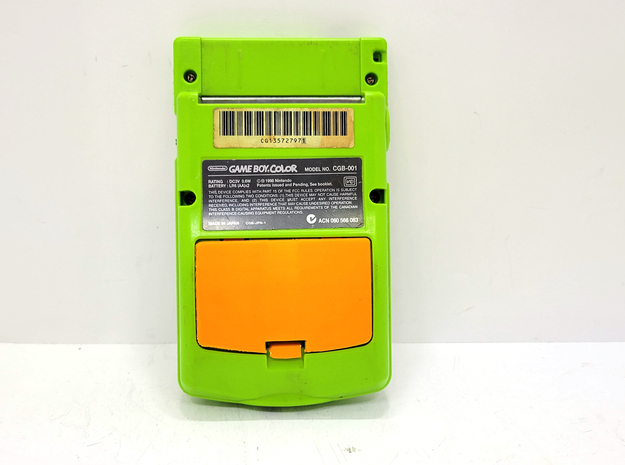 Gameboy Color (GBC) Battery Cover Replacement in Black Natural Versatile Plastic