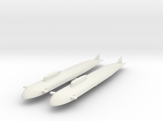 Project 949A Oscar II waterline in White Natural Versatile Plastic: 1:2400