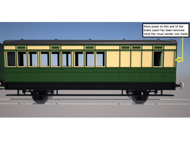 S1 Old Brake Coach in Tan Fine Detail Plastic