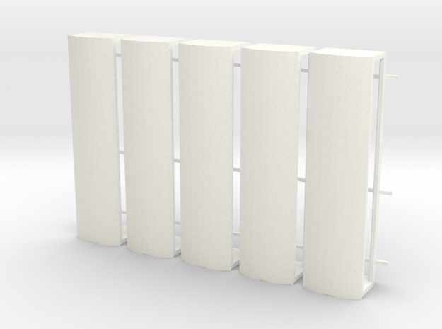 Clayton 3D shells in White Processed Versatile Plastic