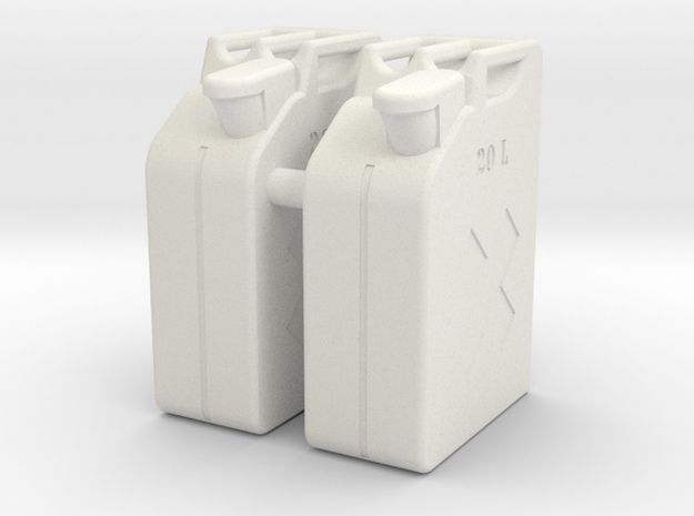 fuel canister 20L rc scale 1:24 scx24 and other in White Natural Versatile Plastic