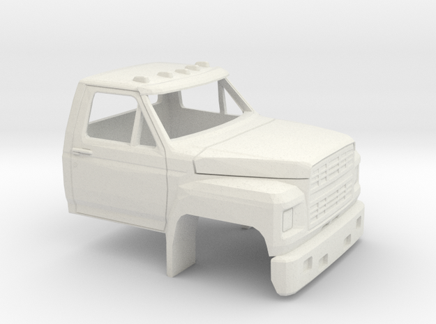 1/25 1980-86 Ford F-600 Cab in White Natural Versatile Plastic