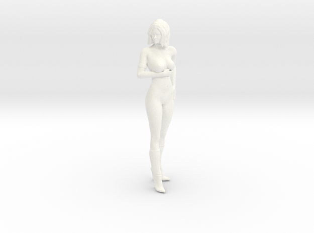 Nude Female Boots in White Processed Versatile Plastic