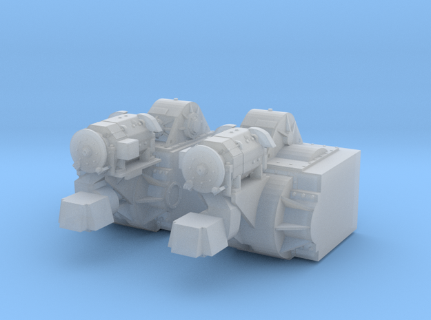 1027 - MotorGearboxCombined (1-96 scale) in Smooth Fine Detail Plastic