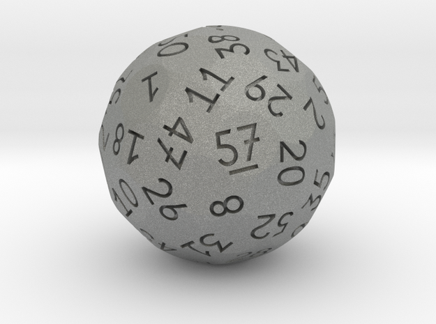 d57 Sphere Dice (old) in Gray PA12