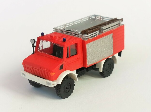 Unimog Feuerwehr TLF 8/18 in 1/120 TT-Scale in Tan Fine Detail Plastic