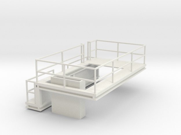 'S Scale' - Asphalt Conveyor Head Platform in White Natural Versatile Plastic