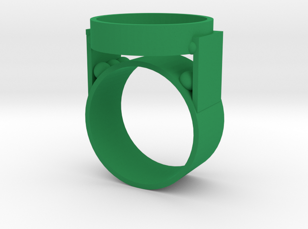 Lantern Ring Body in Green Processed Versatile Plastic: 10 / 61.5