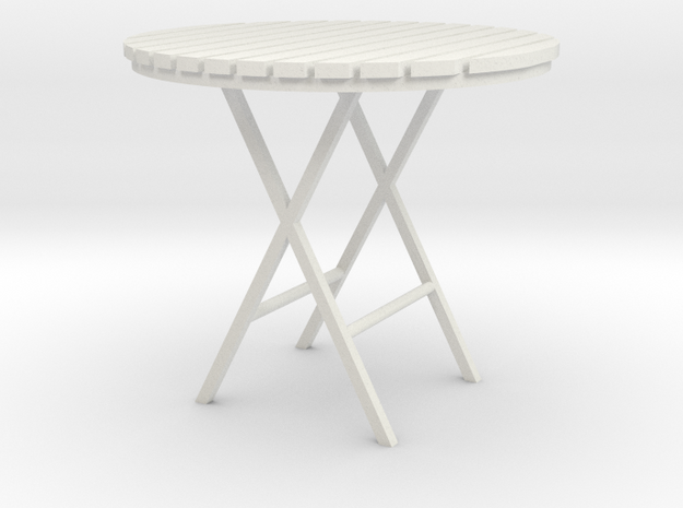 C-1-24-slatted-tables1 1/24th scale in White Natural Versatile Plastic