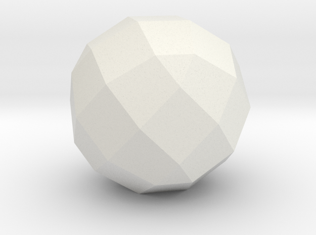 04. Rectified Rhombicuboctahedron - 1in in White Natural Versatile Plastic
