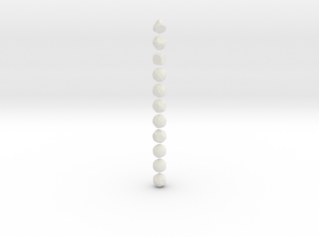 26. Rectified Archimedean Solids - 1in in White Natural Versatile Plastic