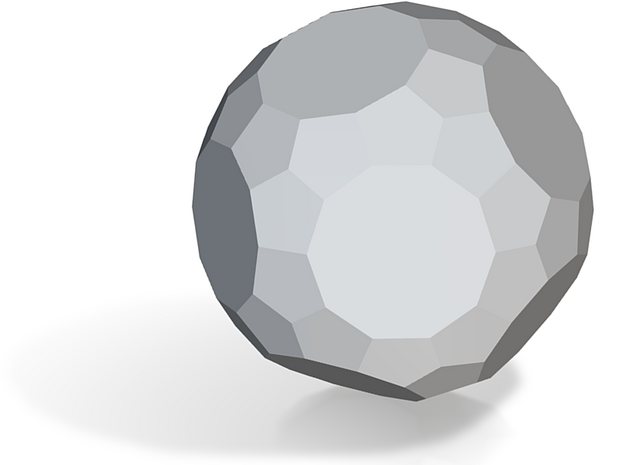 09. Truncated Triakis Icosahedron - 10mm in Tan Fine Detail Plastic