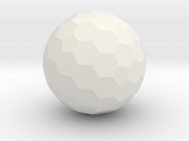 05.Truncated Pentakis Dodecahedron Pattern 1 - 1in in White Natural Versatile Plastic