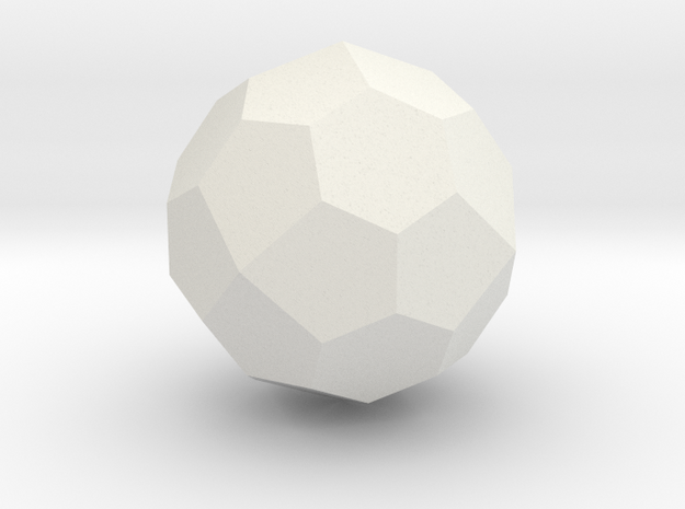 08. Truncated Tetrakis Hexahedron Pattern 2 - 1in in White Natural Versatile Plastic