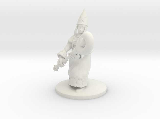 Final Fantasy inspired, female Time mage,25mm base in White Natural Versatile Plastic