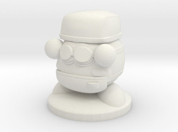 Kirby inspired, Blacksmith Waddle Dee, 20mm base in White Natural Versatile Plastic