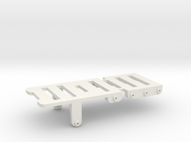 SCX24 Rear Accessory Trays (Komodo Version) in White Natural Versatile Plastic