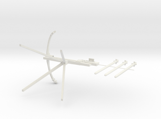 Crossbow resized to print in White Natural Versatile Plastic