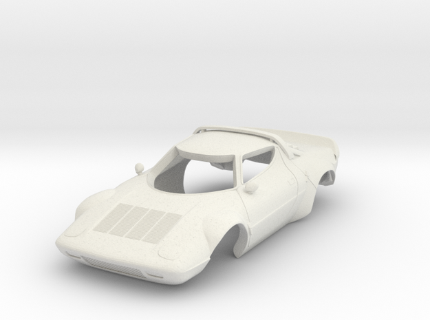 Lancia Stratos stradale in White Natural Versatile Plastic