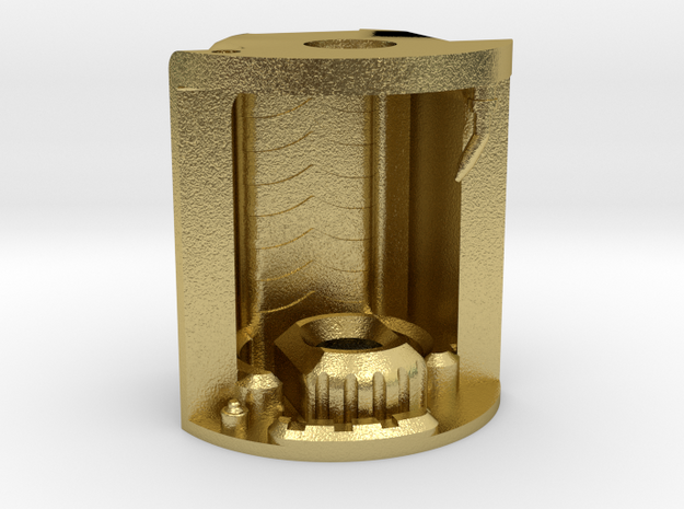 Master Sentinel Crystal Chamber in Natural Brass