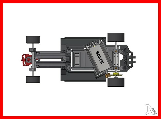 Universal Chassis -36mm Wide Front-AW/SW Motor Pod in White Natural Versatile Plastic