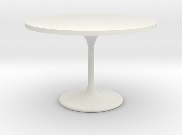 Saarinen Table 12-scale in White Natural Versatile Plastic