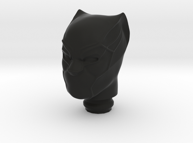 Mego Black Panther WGSH 1:9 Scale Head in Black Natural Versatile Plastic