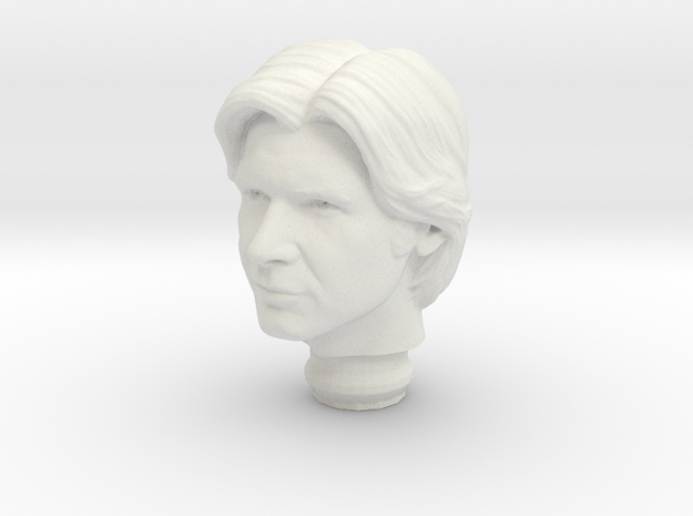 Mego Han Solo 1:9 Scale Head in White Natural Versatile Plastic